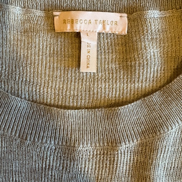 Rebecca Taylor Gray Lace Trim Sweater — Size L - Picture 6 of 6